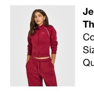 Oner Active Ruby Red Jersey Tracksuit Zip Through Jacket